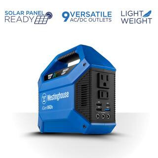 150-Watt Lithium-Ion Portable Power Station with Power Inverter, LED Display, and Flashlight | The Home Depot