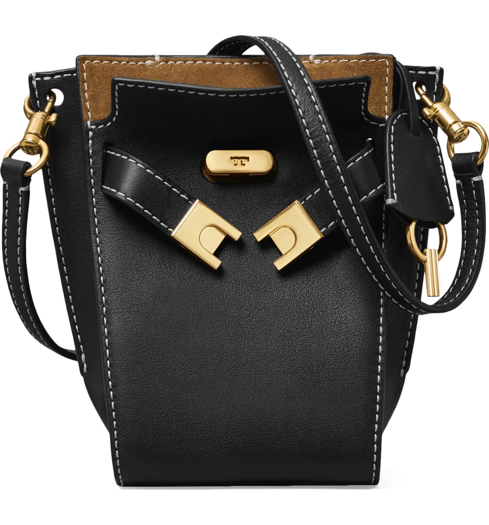 Tory Burch Petite Lee Radziwill Leather Double Bucket Bag | Nordstrom | Nordstrom