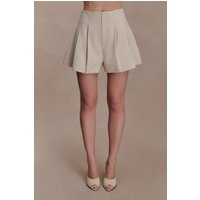 Martine Pleated Linen Short / Natural | MESHKI | XXS | MESHKI US