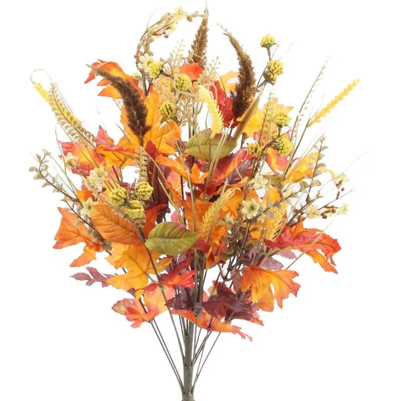 ABN3B003-GDOR-MIX- Artificial Autumn Flowers, Gold/Orange Mix - Orange (Orange) | Bed Bath & Beyond