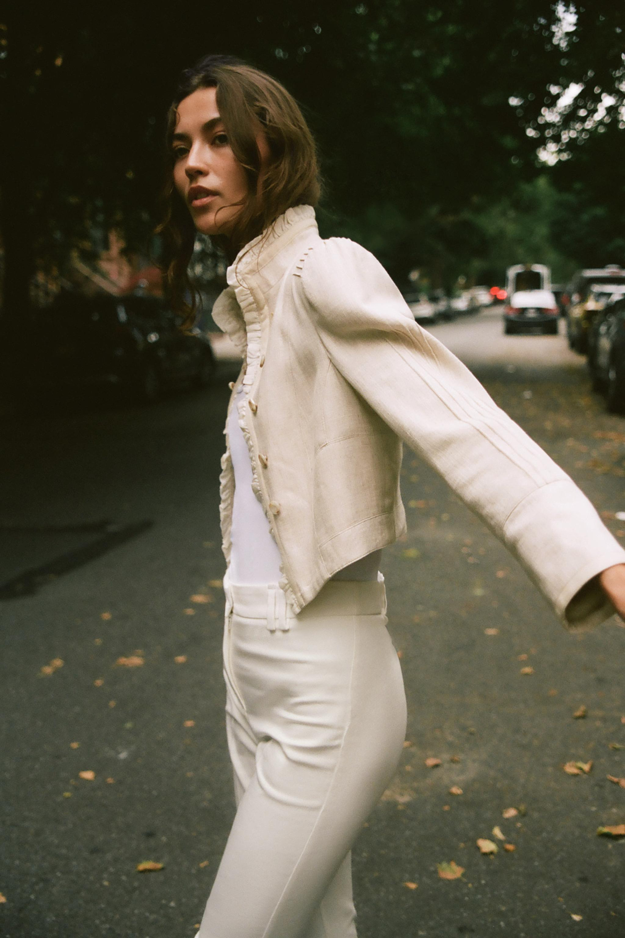 SHORT RUFFLED BLAZER | Zara US