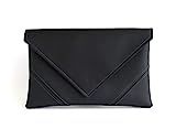 Black Clutch Purse Handmade Bridesmaid Clutch Bag Evening Bag Vegan Leather Clutch Gift For Her Vega | Amazon (US)