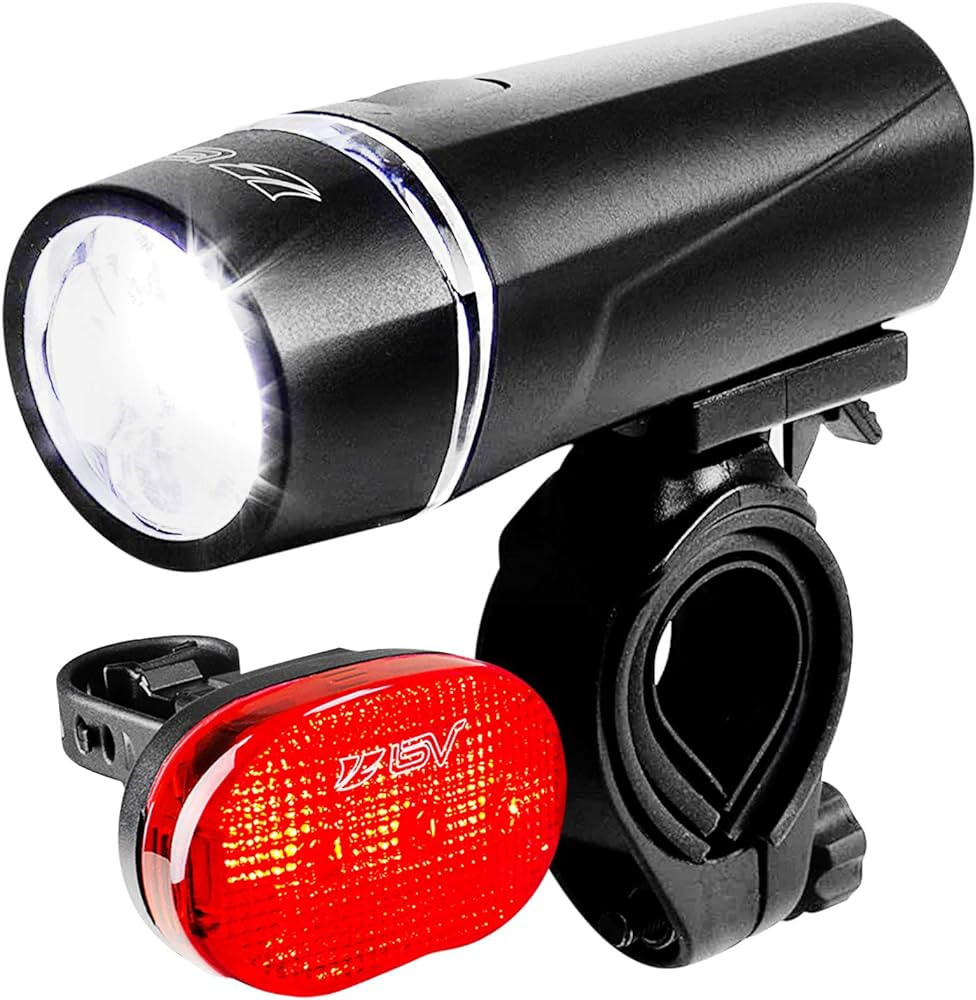 BV Bike Lights, Super Bright with 5 LED Bike Headlight & 3 LED Rear, Bike Lights for Night Riding... | Amazon (US)