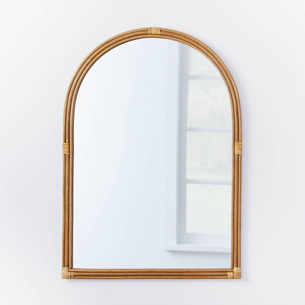 24&#34; x 34&#34; Rattan Arched Wall Mirror - Threshold&#8482; designed with Studio McGee | Target