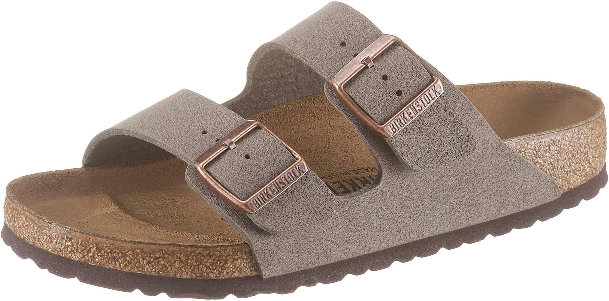 Birkenstock Men's Amalfi Leather Soft Footbed Arizona Sandals | Amazon (US)