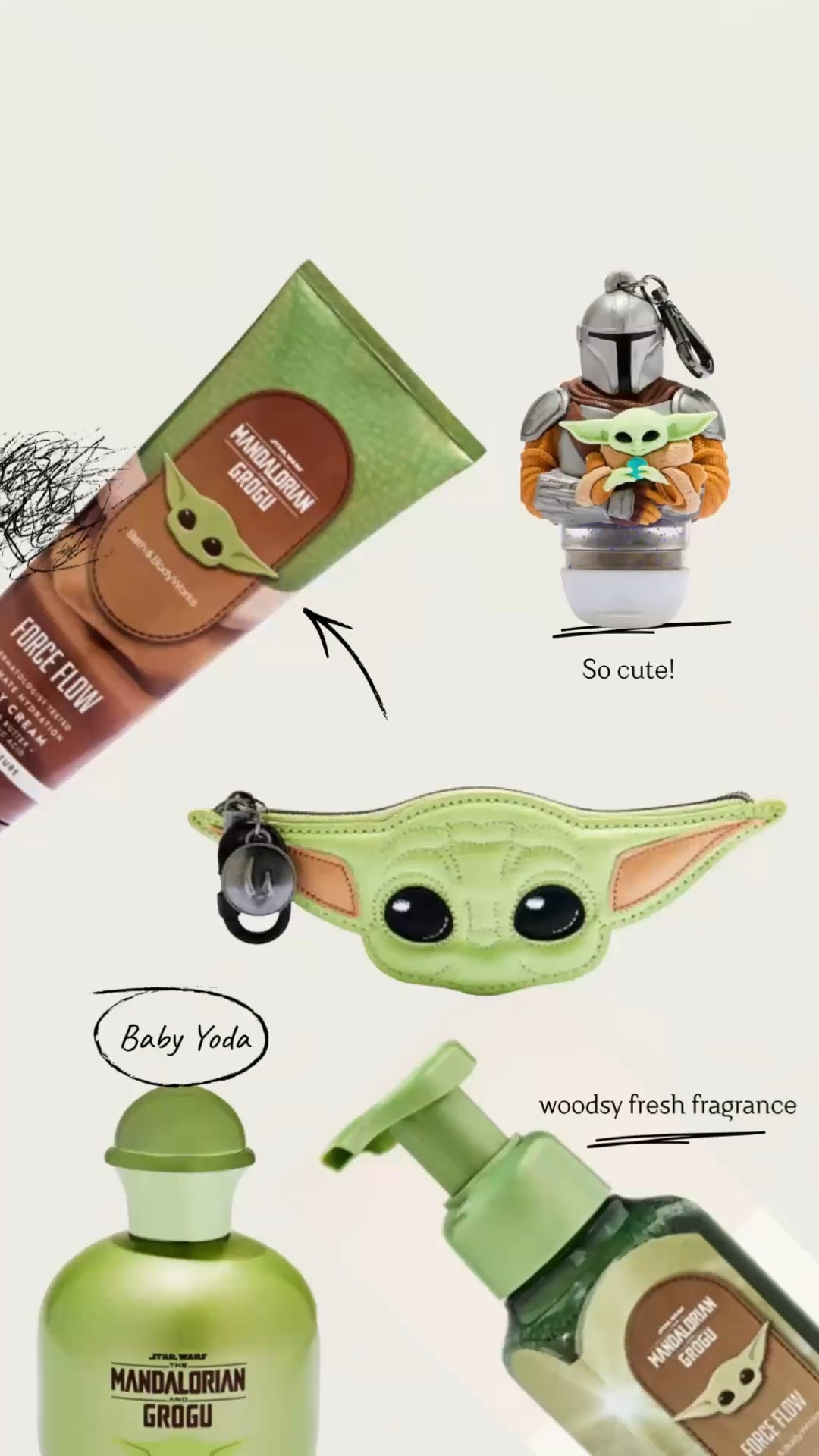 Channeling tiny-but-mighty energy with the new Grogu-inspired scents from Bath & Body Works 💚✨

Force Flow seriously smells SO good — playful galactic green apple mixed with soft salted lavender and grounded cosmic sage for the perfect fresh + woodsy combo. It’s clean, calming, and somehow still fun… basically Grogu in fragrance form 🌌

If you love fresh scents with a little cozy twist, this one is definitely worth adding to your collection.

#LTKSaleAlert #LTKKids #LTKHome