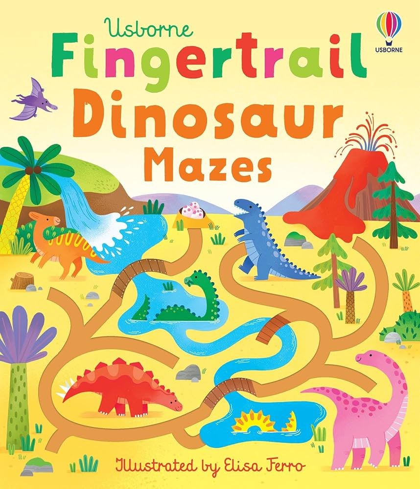 Fingertrail Dinosaur Mazes: A Delightful Puzzle Book for Young Kids to Practice Fine Motor Skills (Ages 1-4) | Amazon (US)