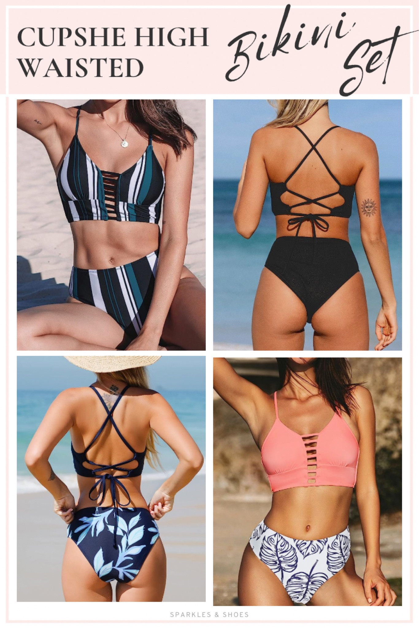 It’s hard not to fall in love with this CUPSHE Women's High Waisted Two Piece Floral Strappy Self Back Tie Bikini Set! #cupshe #amazon #bikini #swim

#LTKswim #LTKunder50 #LTKFind