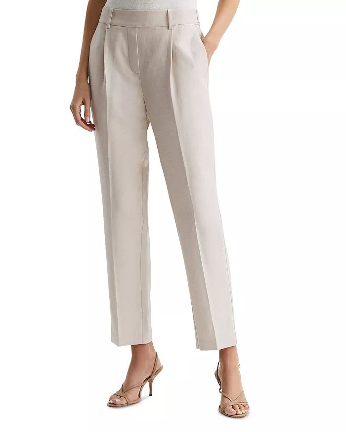 Shae Tapered Leg Linen Trousers | Bloomingdale's (US)