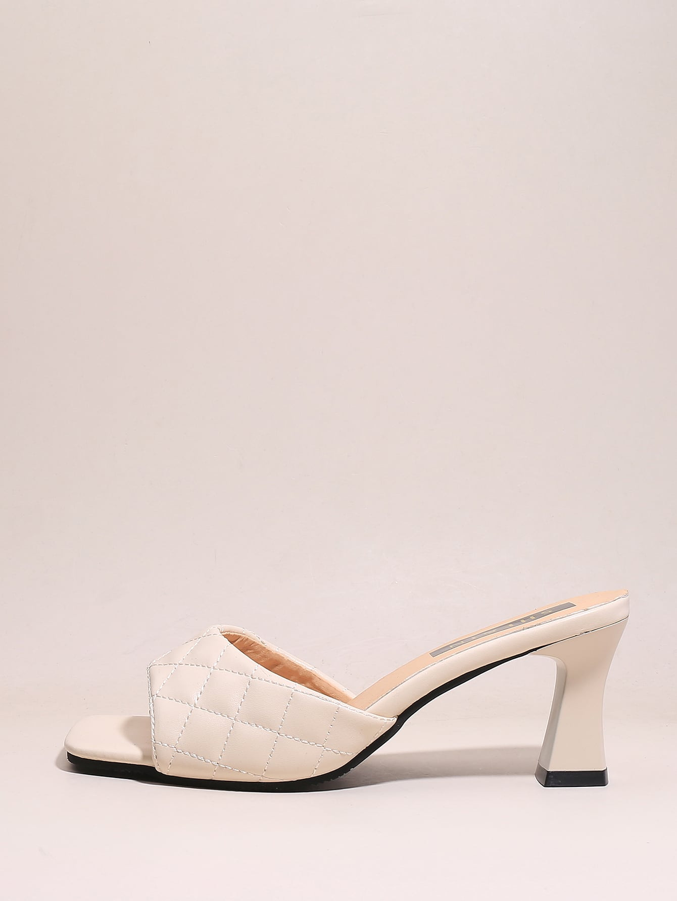 Quilted Sculptural Heeled Mules | SHEIN