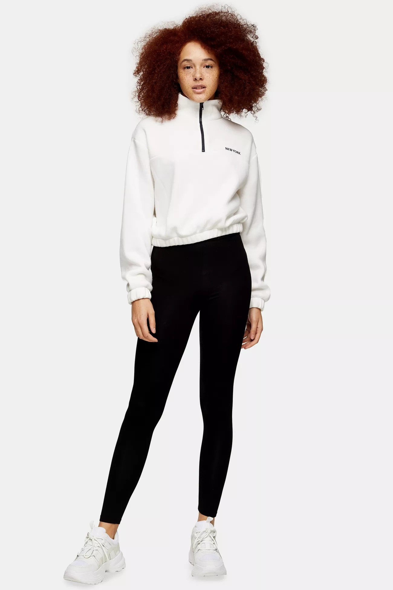 Black High Waisted Ankle Leggings | Topshop UK