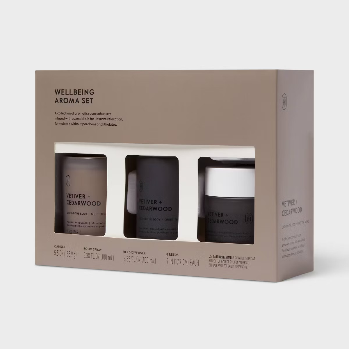 3pc Room Spray and Diffuser with Vetiver and Cedarwood Candle Gift Set - Threshold™ | Target