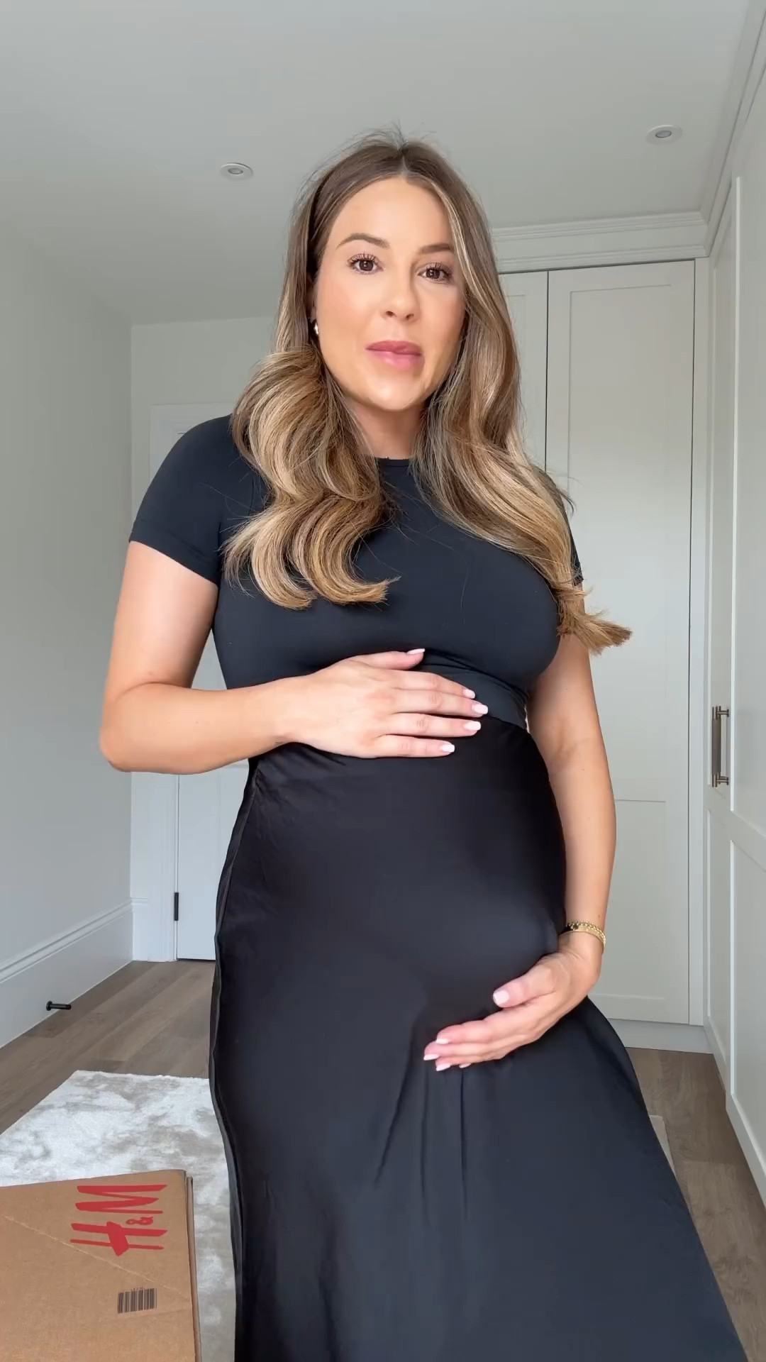 New In H&M, Maternity clothes, Black skirt, Nude skirt, Knit top, Peplum top, Jeans, Sports bra, Knit vest, Trousers

#LTKuk #LTKsummer #LTKmaternity