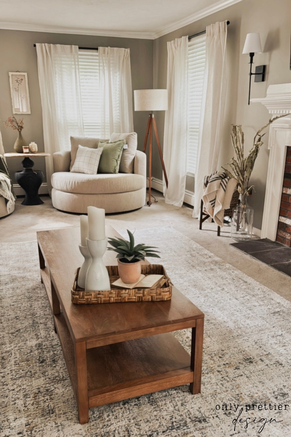 This neutral living room turned out better than we envisioned 🤩 The greenery and warm tones throughout make it a perfect space for relaxation 🌿

#LTKhome