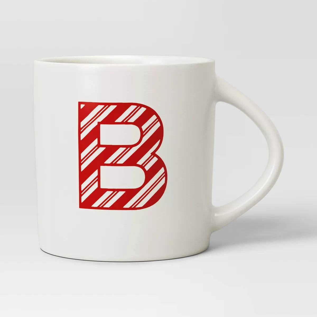 16oz Christmas Stoneware Monogram B Mug White - Wondershop™ | Target