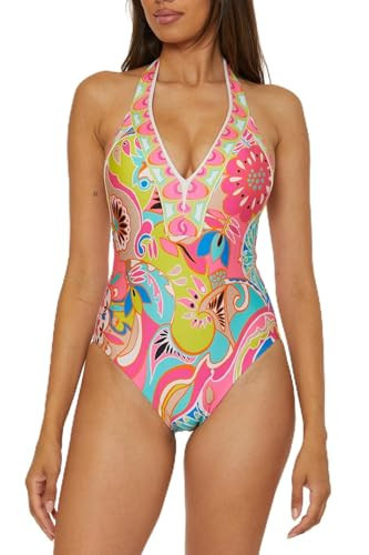 Trina Turk Venus - Women's Plunge One Piece Swimsuit, Adjustable, Bathing Suits for Women, Multicolor, 4 | Amazon (US)