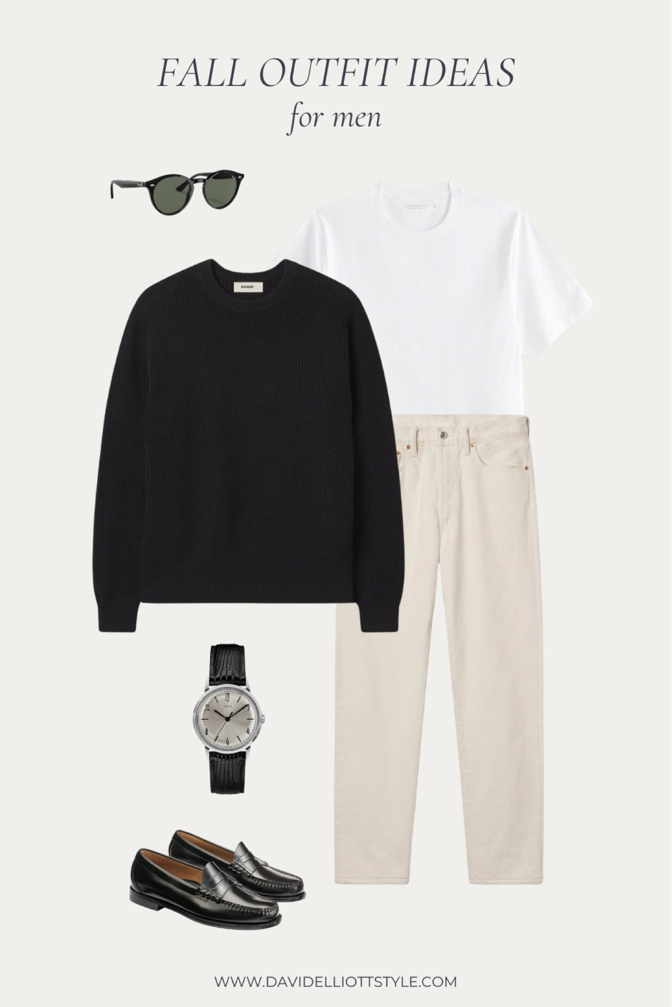 Black and cream fall outfit for men

#LTKMens