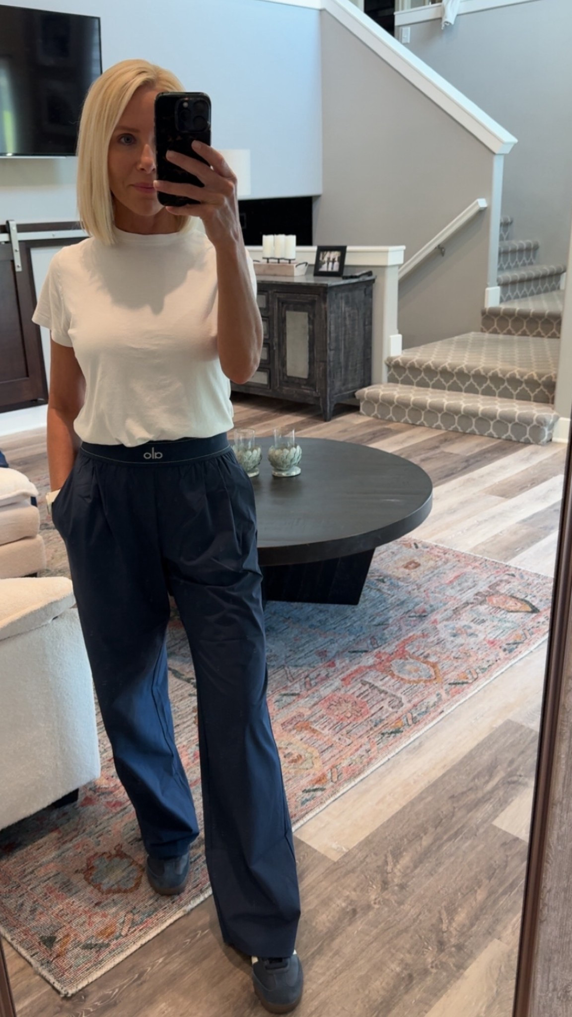 I love these light weight ALO trousers. #aloyoga

#LTKootd #LTKOver40 #LTKmomlife