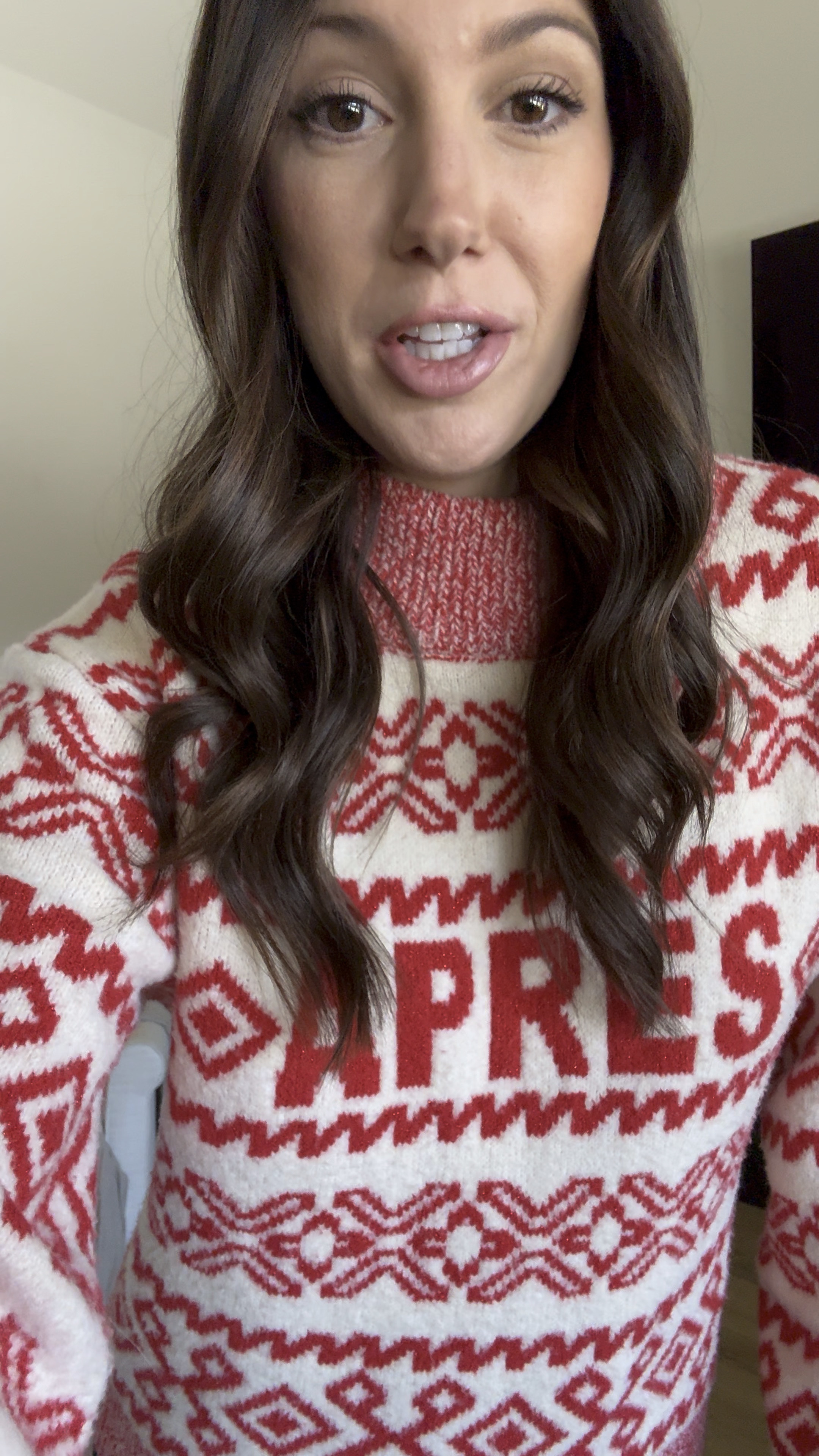 Casual Christmas sweater- next day delivery option too! Comes in black, green, and a neutral too.

Festive sweater / apres ski sweater 

#LTKSeasonal #LTKHoliday #LTKFindsUnder50