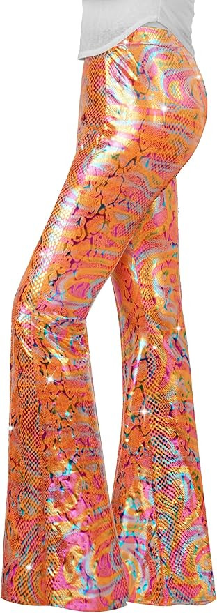 Nawgut Sequin Flare Pants Sparkly Glitter High Waisted Bell Bottoms Leggings Party Disco Clubwear... | Amazon (US)