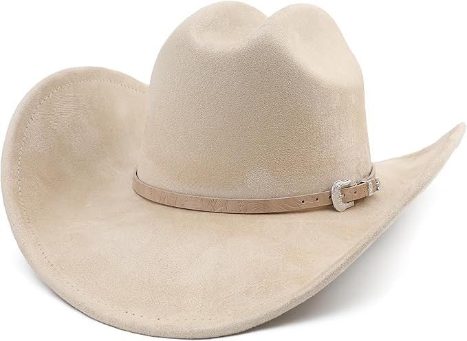 Big Cowboy Hat for Women Men Wide Brim Cowgirls Beach Cattleman Western Cowboys Hat | Amazon (US)