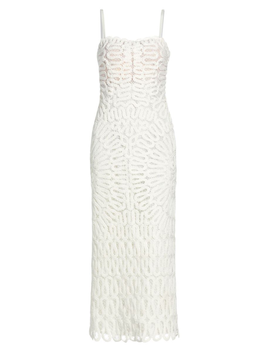 Elise Crocheted Midi-Dress | Saks Fifth Avenue