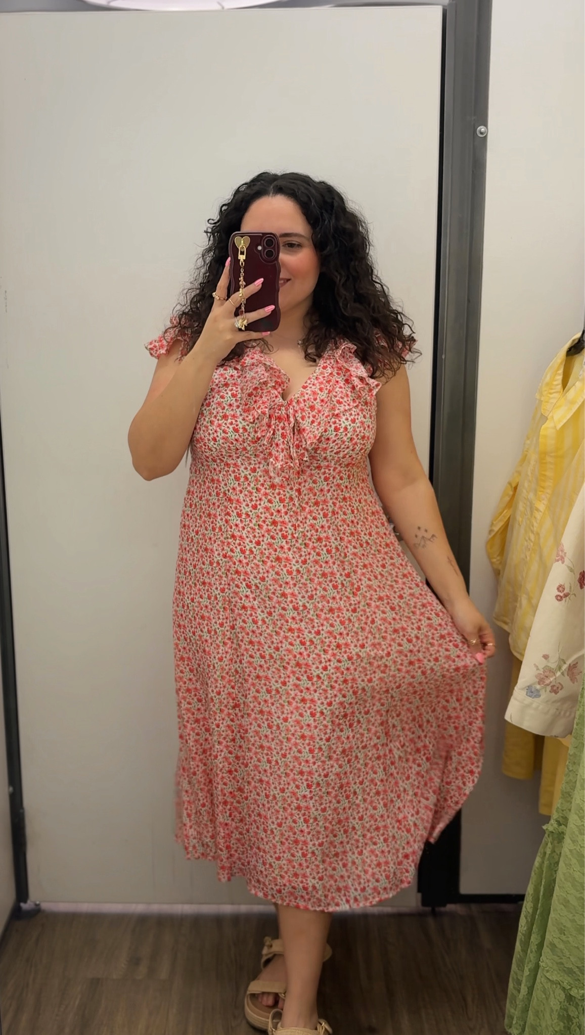 Floral spring midsize dress from old navy 

#LTKgrwm #LTKMidsize #LTKSeasonal