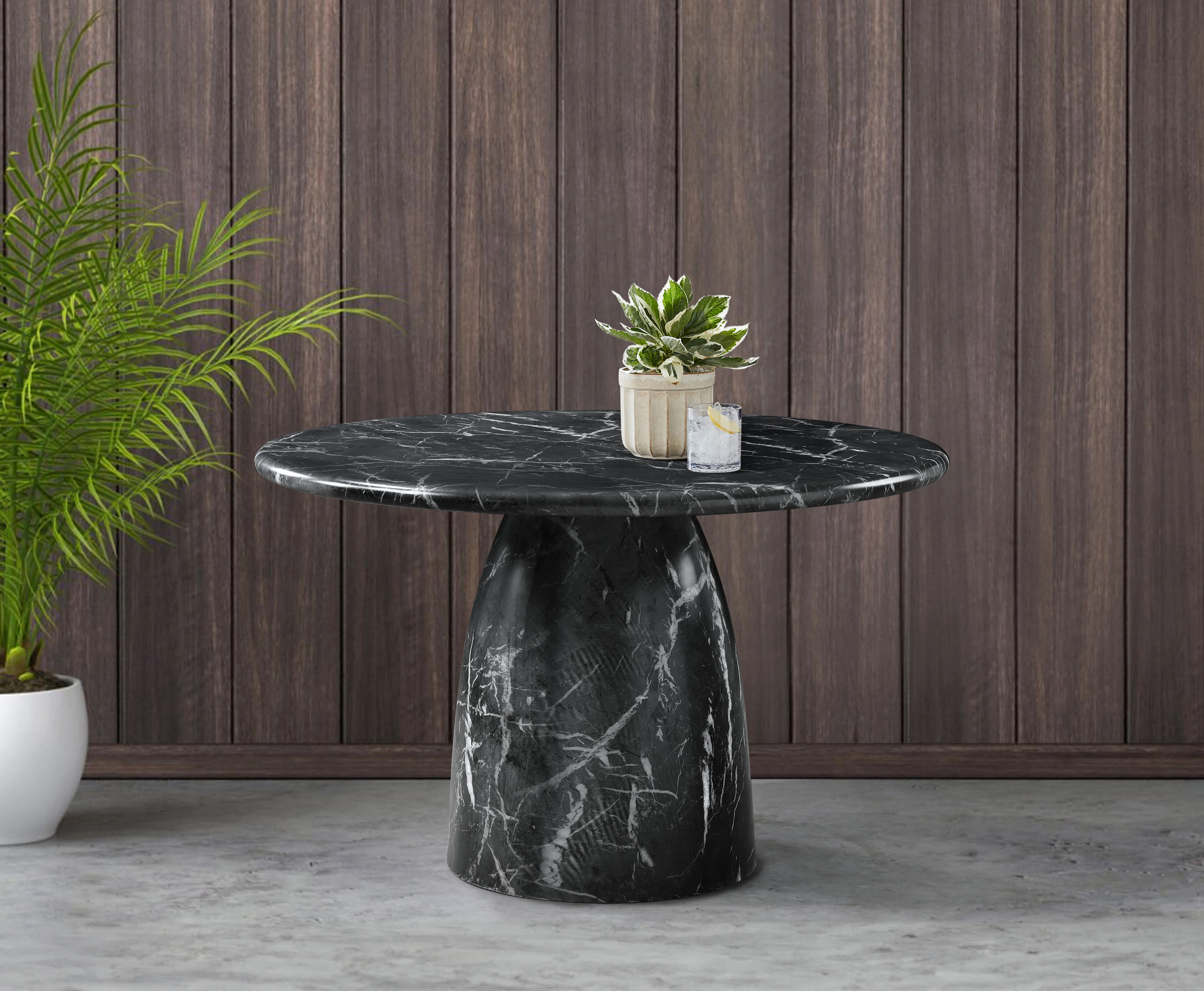 Chemene Finished Indoor/Outdoor Concrete Dining Table | Wayfair North America