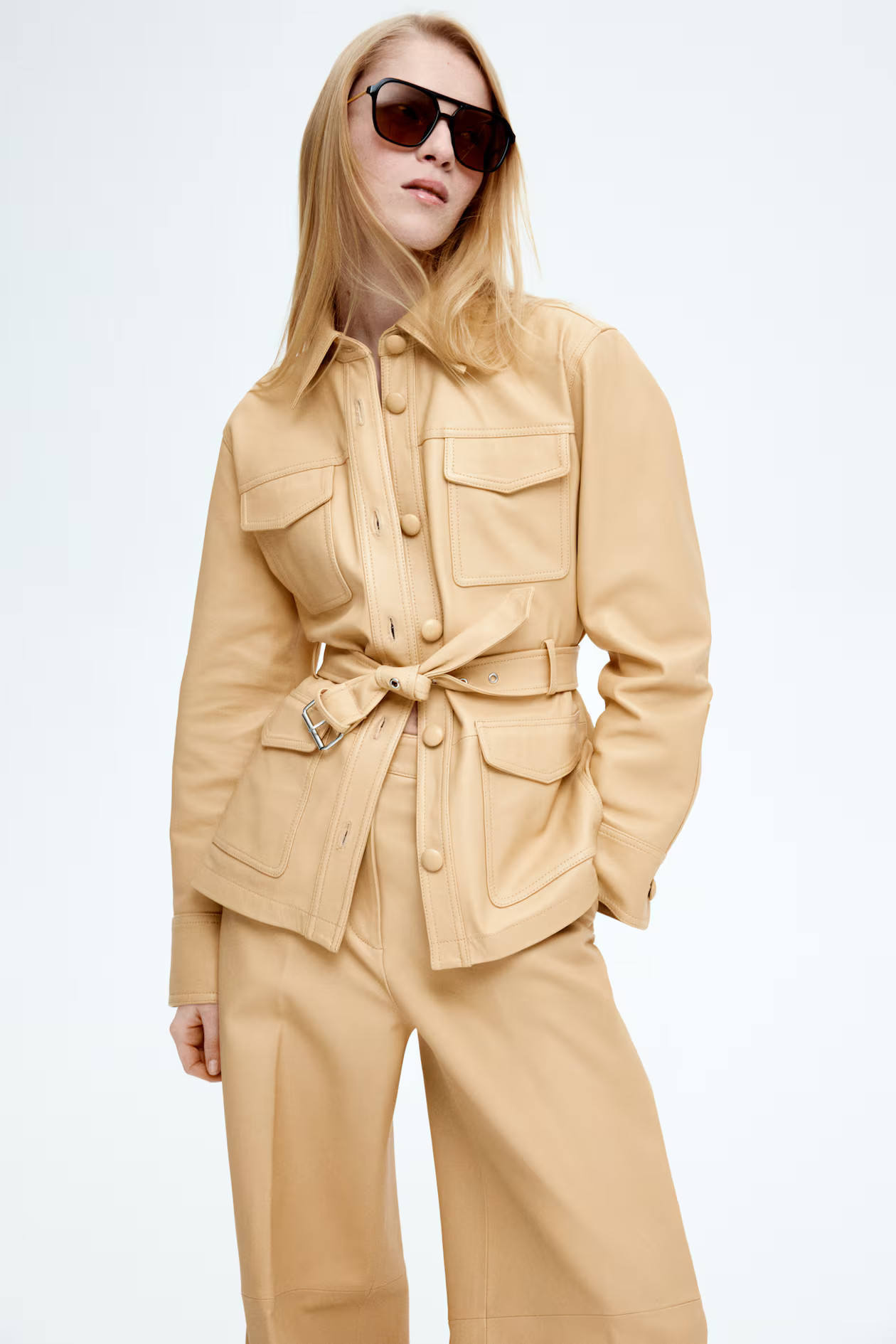 Belted Leather Jacket | H&M (US + CA)