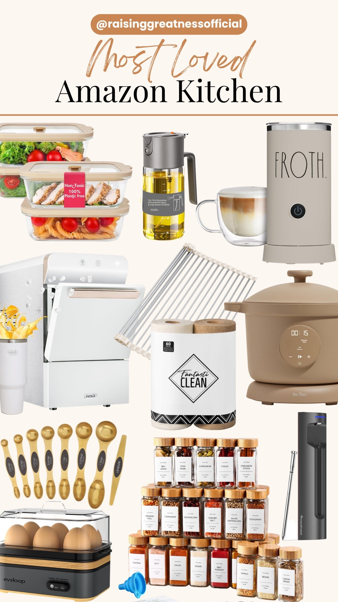 ✨ Transform your kitchen with these Most Loved Amazon Kitchen Essentials! From aesthetic storage containers to must-have gadgets, spice organization, meal-prep favorites, and coffee-bar upgrades, these Amazon finds make cooking easier, cleaner, and a whole lot prettier 🍳💛

Whether you're a busy mom, home cook, or organizing girlie, these top-rated items are budget-friendly and guaranteed to elevate your kitchen routine. Perfect for gifting or upgrading your own space! 🙌🏽

Save this for your next Amazon haul + shop these favorites today! 🛒✨

#AmazonKitchen #KitchenFavorites #AmazonFinds #KitchenGadgets #HomeOrganization #MostLoved #KitchenEssentials #AmazonMustHaves #CookingMadeEasy #KitchenInspo

#LTKHoliday #LTKGiftGuide