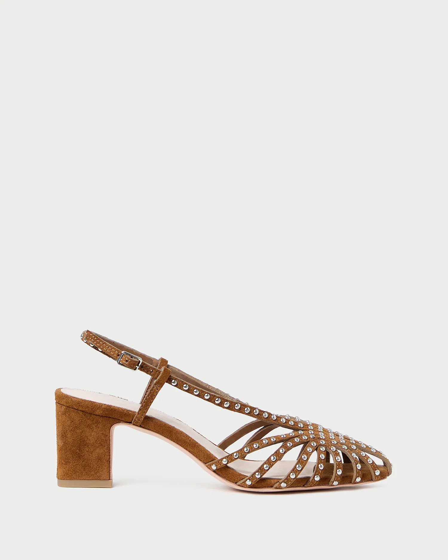 Priscilla Cacao/Silver Suede Heeled Sandal | Loeffler Randall