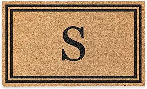 COCO MATS 'N MORE Coir Personalized Doormat Monogrammed, USA (22” x 36”, Black) Vinyl Backing... | Amazon (US)