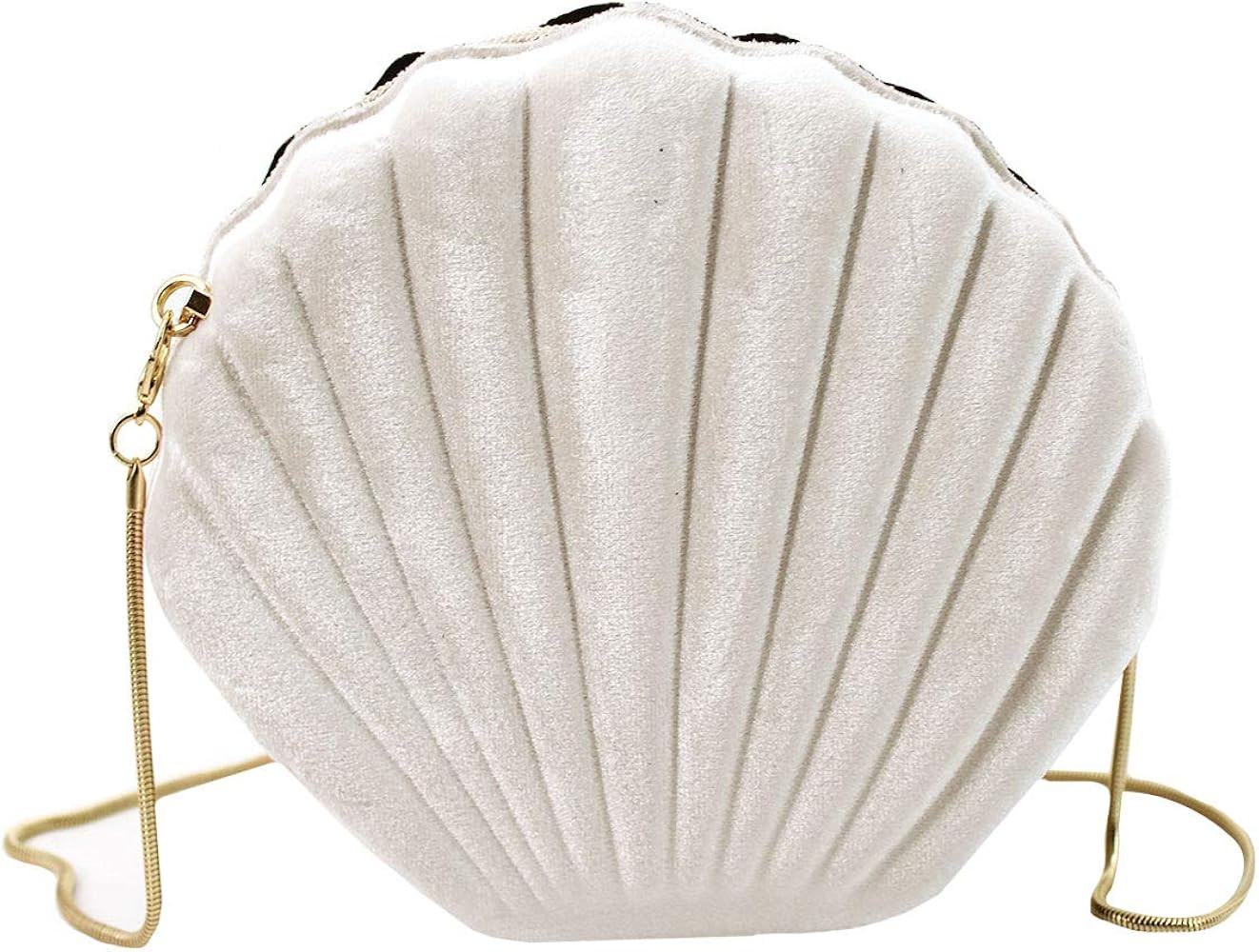 Goclothod Seashell Shape Purse Sequins Leather Crossbody Shoulder Bag Mini Chain Purse | Amazon (US)