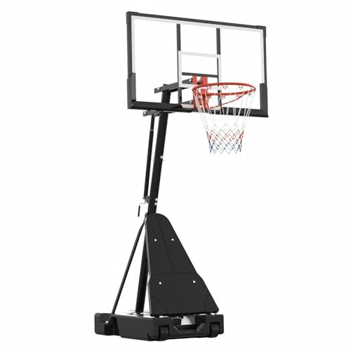 Basketball Hoop Outdoor Portable, 48 Inch Shatterproof PC Backboard, 4.9-10FT Height Adjustable Basketball Hoop Goal System, Mobile Stand with Wheels & Weighted Base for Driveway Backyard Pool Play | Amazon (US)