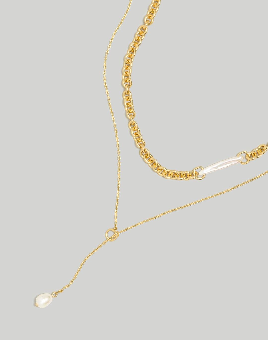 Two-Pack Casted Pearl Necklace Set | Madewell