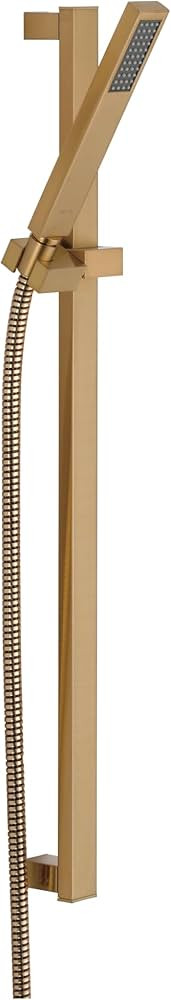 Delta Faucet Vero Single-Spray Slide Bar Hand Held Shower with Hose, Gold Handheld Shower Head, S... | Amazon (US)
