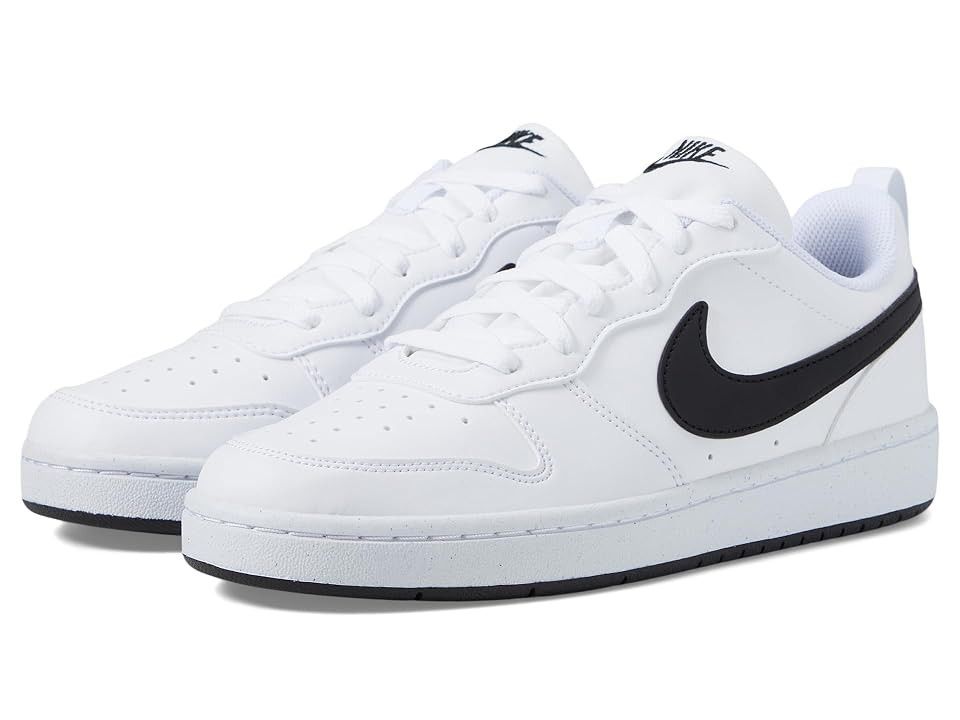 Nike Kids Court Borough Low Recraft (Big Kid) Kid's Shoes White/Black 1: 5.5 Big Kid M, Leather/Synthetic | Zappos