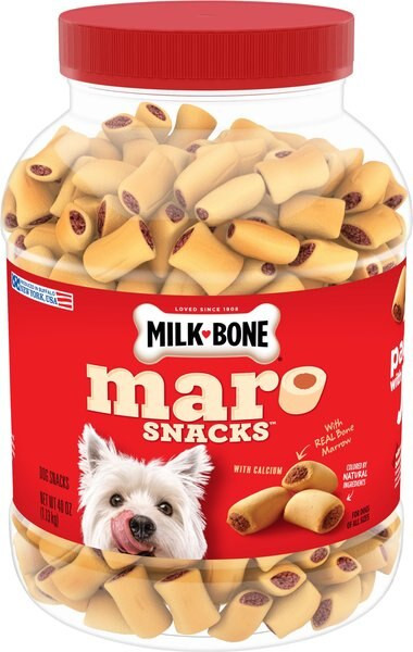 Milk-Bone MaroSnacks Real Bone Marrow Dog Treats, 40-oz tub | Chewy.com