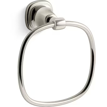 KOHLER Florez Vibrant Polished Nickel Wall mount Single Towel Ring | Lowe's