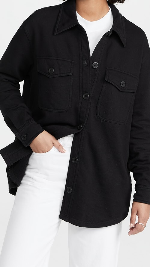 Good American Essentials Fleece Shacket | SHOPBOP | Shopbop