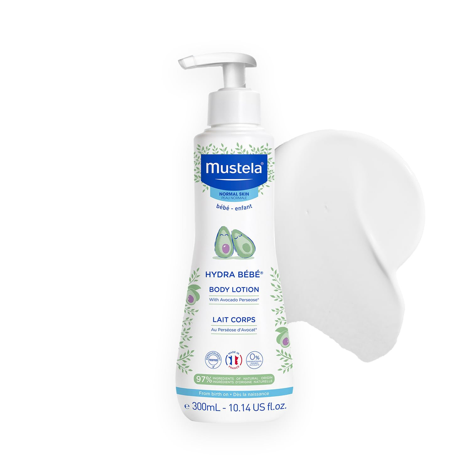 Mustela Hydra Bebe Body Lotion - Daily Moisturizing Baby Lotion with Natural Avocado, Jojoba & Sunflower Oil – Various Sizes | Amazon (US)