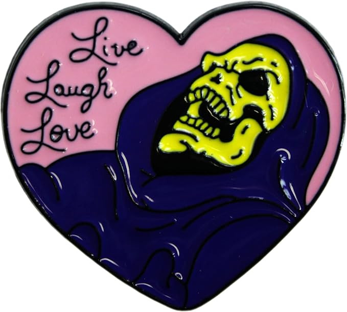 Amazon.com: Live, Laugh, Love - Skeleton - Enamel Pin: Clothing, Shoes & Jewelry | Amazon (US)