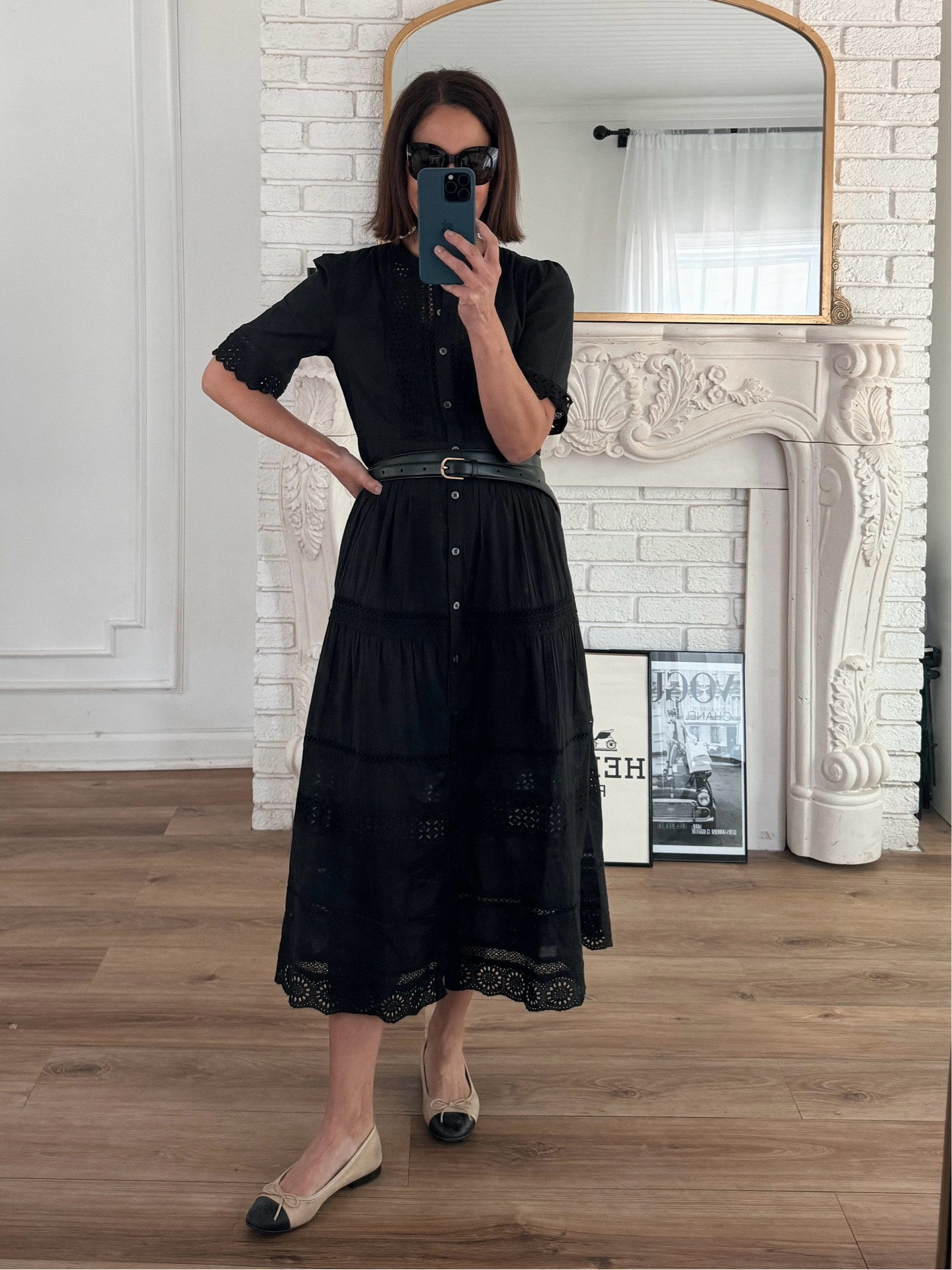 Spring Dress 
Parisian Inspired 
Gap Dress/wearing small
Toteme Wrap Belt 
Ballet Flats 


#LTKOver40 #LTKStyleTip