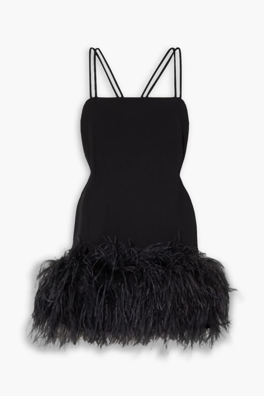 Fujiko feather-trimmed crepe mini dress | The Outnet (UK and Europe)