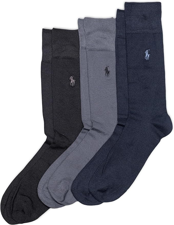 Polo Ralph Lauren Men's Supersoft Flat Crew Socks (3 Pairs) | Amazon (US)