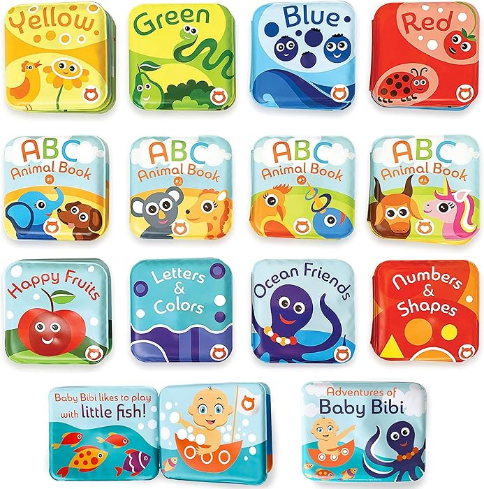 Baby Bath Books Mega Set (Pack of 13 Books) - Educational Waterproof Baby Bathtime Plastic Books ... | Amazon (US)