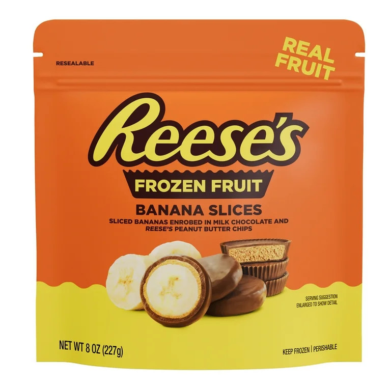 Reese’s Banana Slices in Milk Chocolate and Reese's Peanut Butter Chips, 8 oz (Frozen) | Walmart (US)