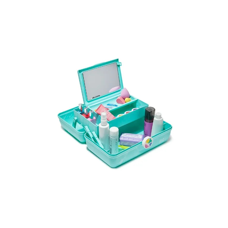 Caboodles On-The-Go Girl Makeup Box, Turquoise on Marble | Walmart (US)