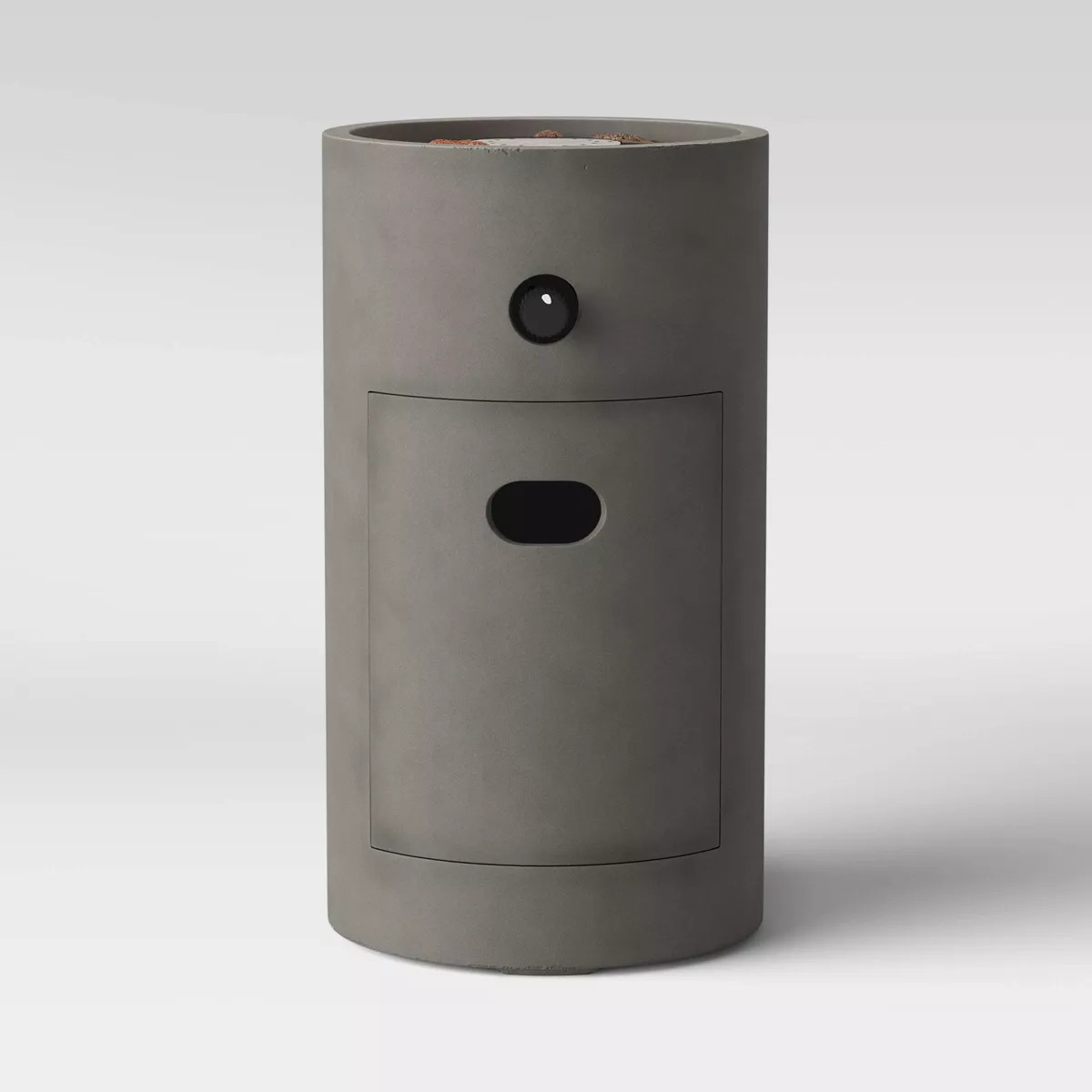 17" Pipestone Outdoor Column Fire Pit Gray - Threshold™: Modern Propane Gas Firepit with Lava R... | Target