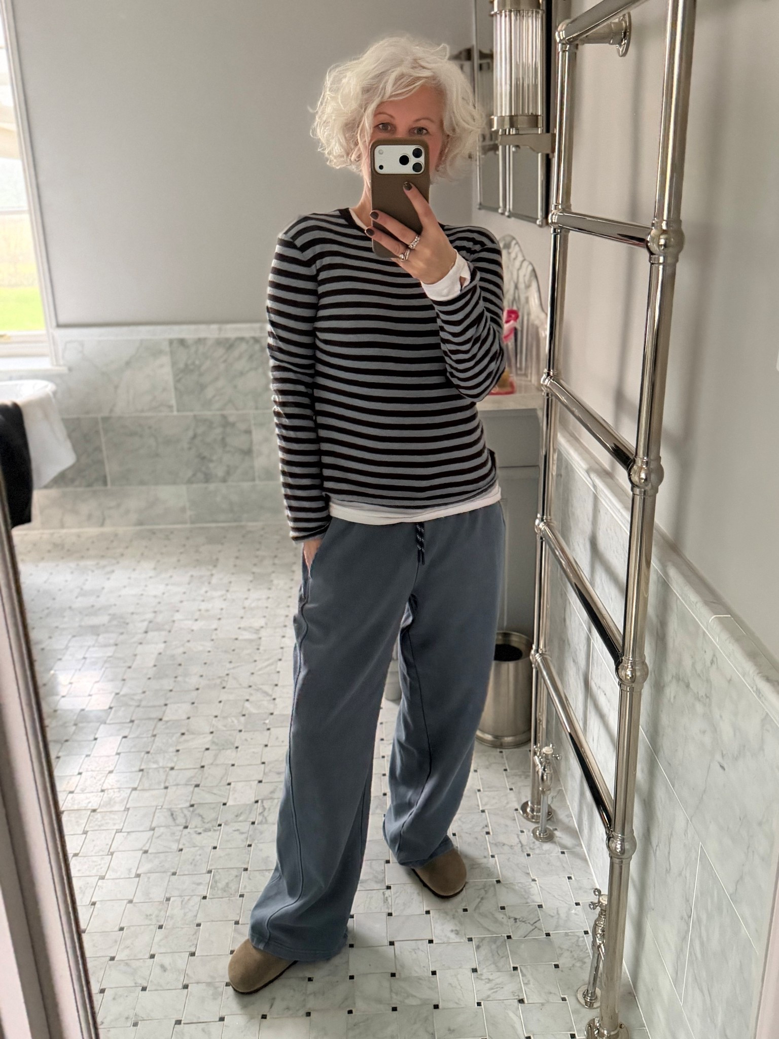 Lounge wear and a strip top. 

#LTKuk #LTKeurope #LTKFashionMonth